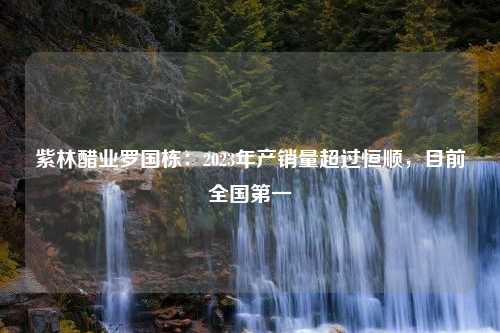 紫林醋业罗国栋：2023年产销量超过恒顺，目前全国第一