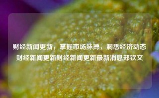 财经新闻更新，掌握市场脉搏，洞悉经济动态财经新闻更新财经新闻更新最新消息郑钦文