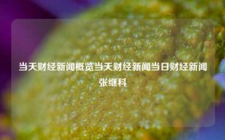 当天财经新闻概览当天财经新闻当日财经新闻张继科